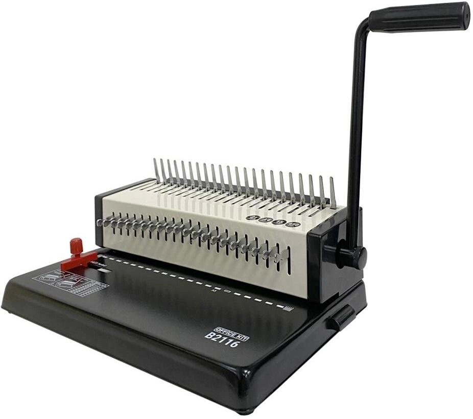 Переплетчик Office Kit B2116 A4/перф.13л. сшив/макс.450л./пластик. пруж. (4.5-45мм)