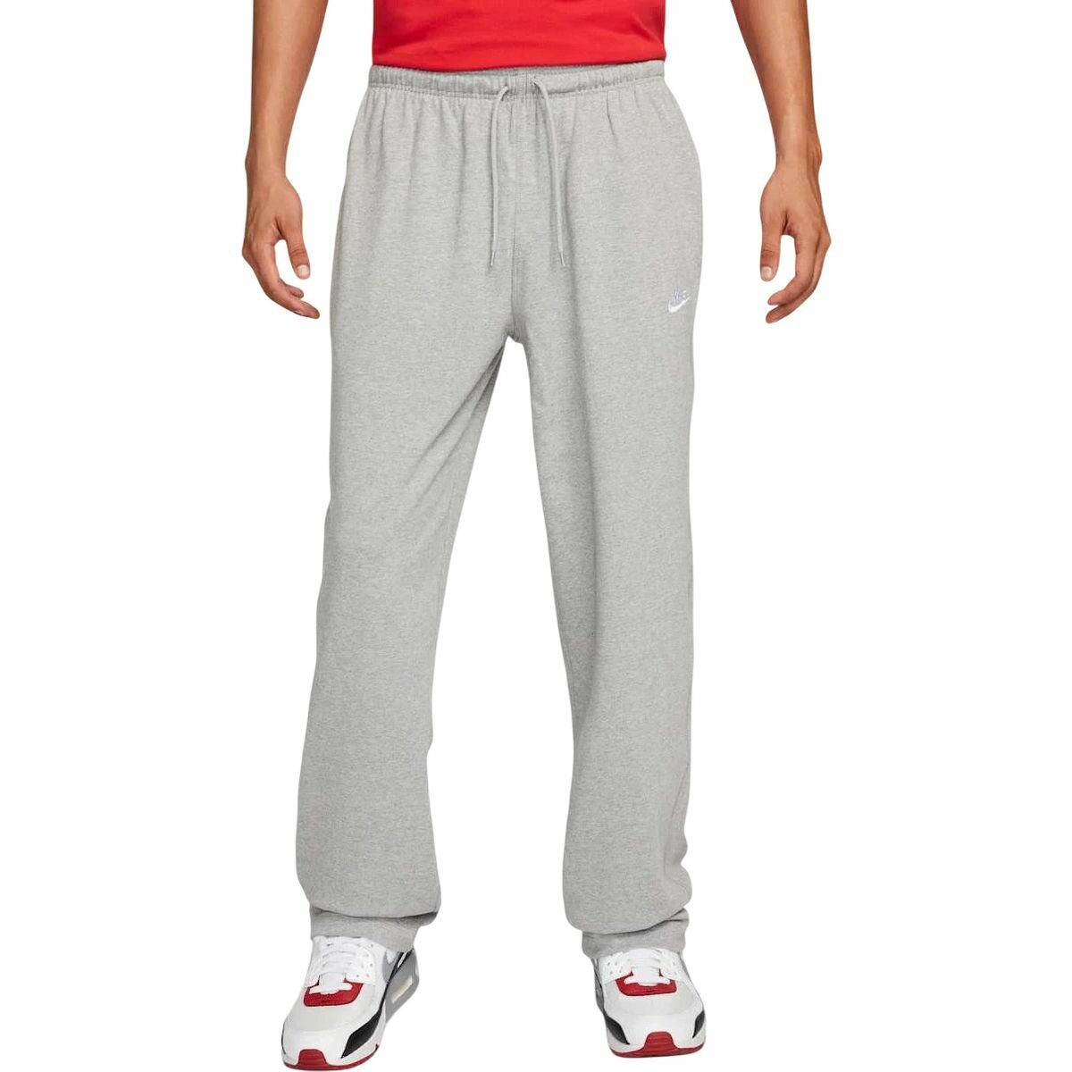 Брюки NIKE Club Knit Open-Hem Pants, размер L, серый