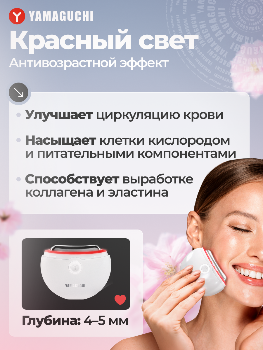 Изображение Прибор для подтяжки кожи лица и декольте YAMAGUCHI EMS Face Lifting