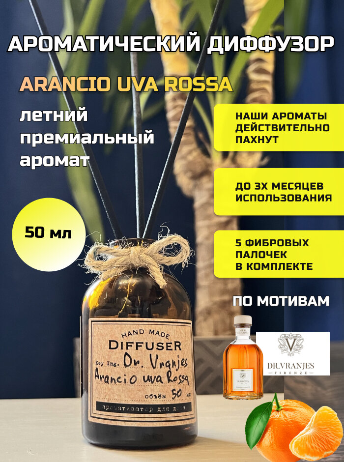 Ароматический диффузор с палочками Dr Vranjes 50 мл апельсин корица