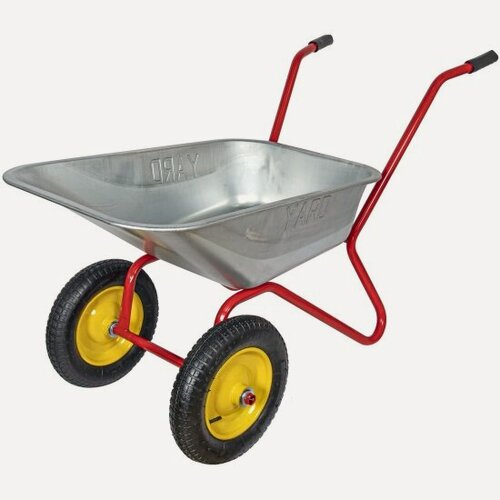 Изображение товара Тачка садовая двухколесная Yard , грузоподъемность 110кг, объем 80л