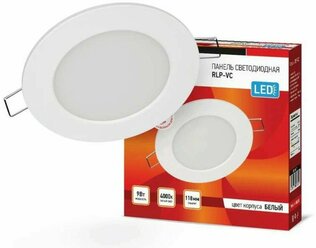 Светильник светодиодный RLP-VC 9Вт 4000К IP40 630лм 230В 118мм круглый встраив. панель бел. IN HOME 4690612023359