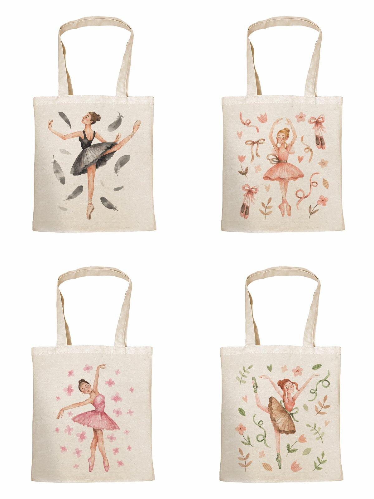 Комплект сумок шоппер, 4 шт.