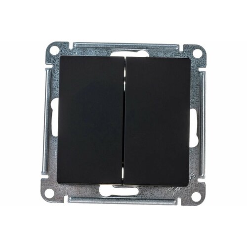 ATLASDESIGN Schneider 2-клавишный выключатель сх.5 10АХ механизм карбон