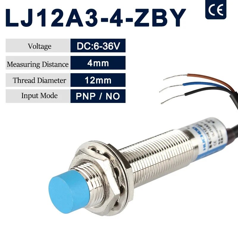 LJ12A3-4-Z/BX LJ12A3-4-Z/BY Новый индуктивный переключатель обнаружения датчика приближения NPN DC 6-36 В для Arduino, LJ12A3-4-ZBY