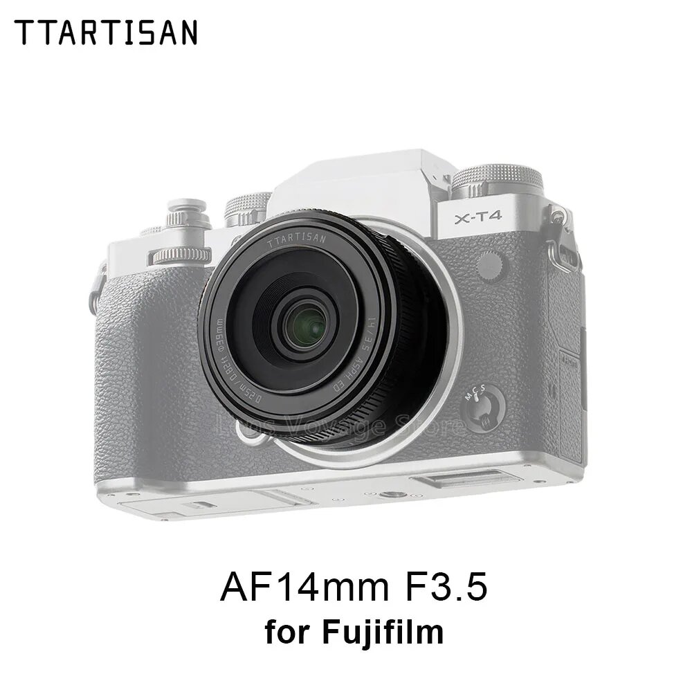 Объектив TTArtisan AF 14 мм F3.5 APS-C с рамкой Prime для камеры Fujifilm XT5 XM5 XT50 XM50 X100Vi для Sony E A6400 A6500 A6700 ZVE10, Fuji XF