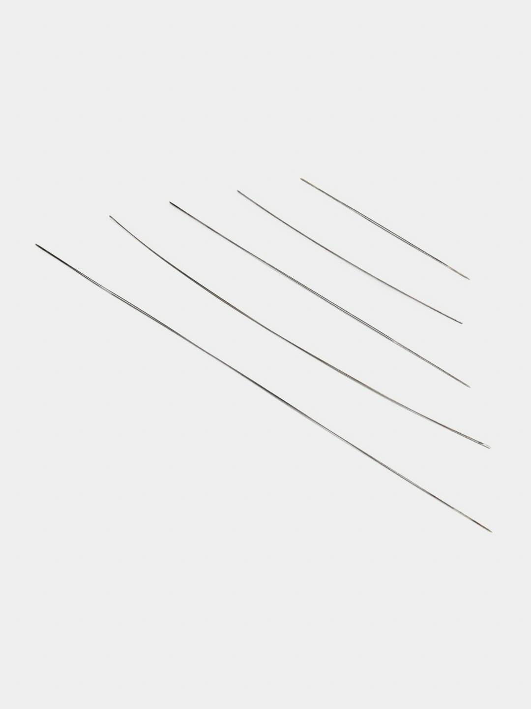 Набор игл, для бисера, металл, длина игл от 5,8 до 15см, 5шт — фото 1