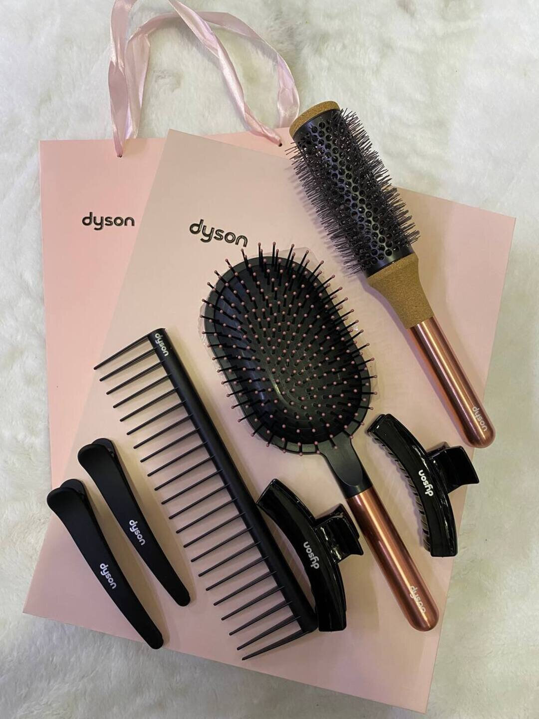 Набор аксессуаров для волос "Dyson Styling Gift Rosé", 7 шт, серебристый