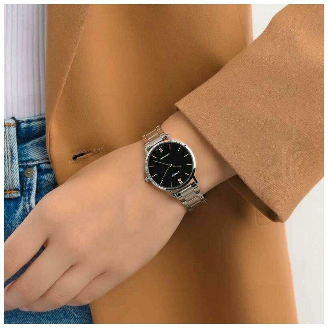 Наручные часы CASIO, черный, серебряный — фото 1