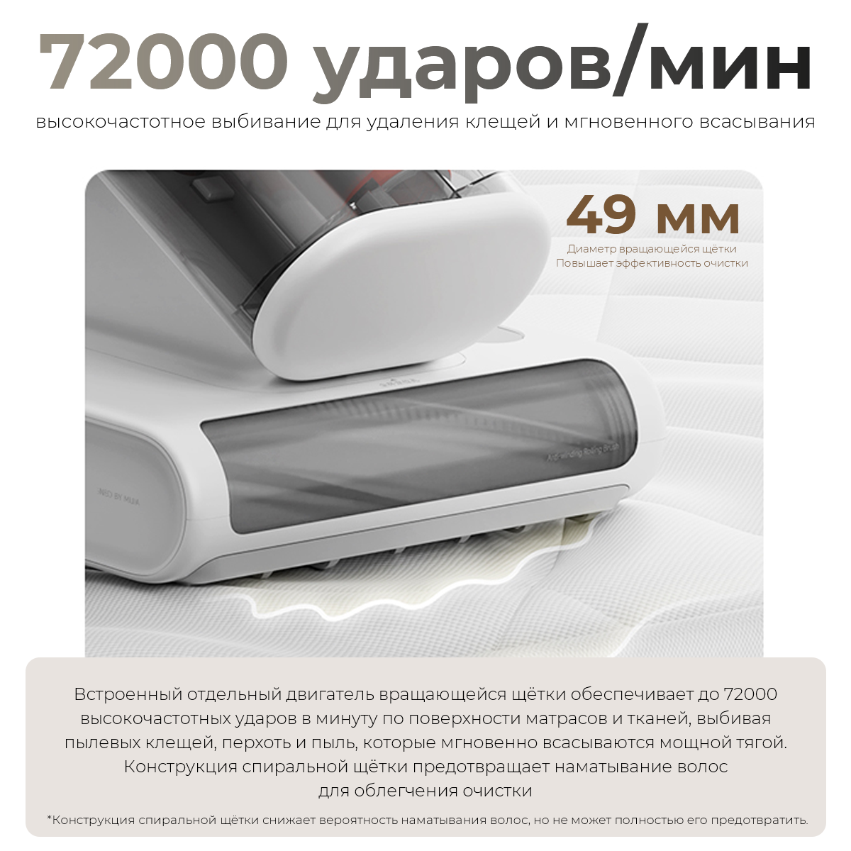 Пылесосы Xiaomi Пылесос для удаления пылевого клеща Xiaomi Mijia Mite Remover 2 Pro E401CN CN (переходник в комплекте)