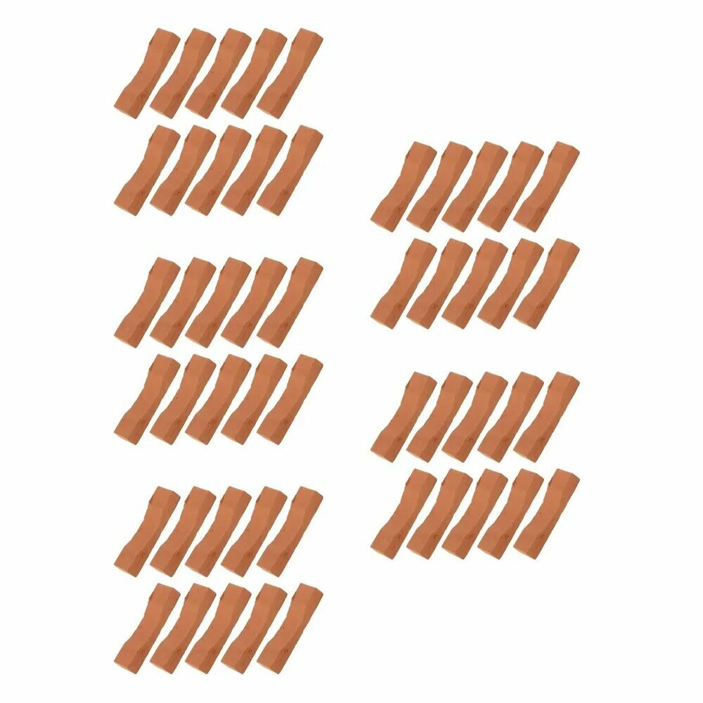 Миниатюрные кирпичи из керамической глины тёмно-красного цвета для декора набор из 50 шт