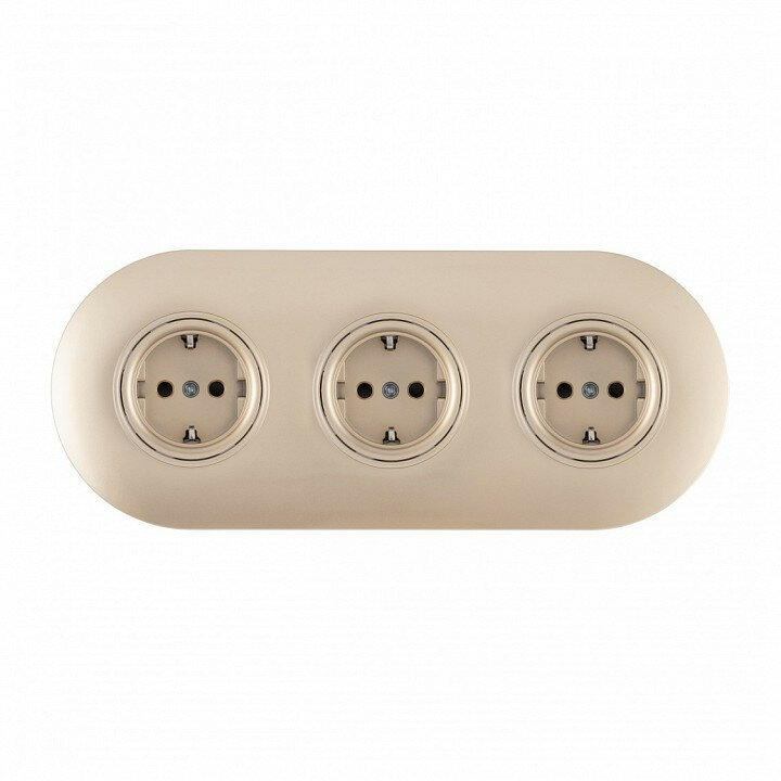 Розетка с заземлением и со шторкой Arte Milano SET08-3 SET08-3-40-1x3 shampan