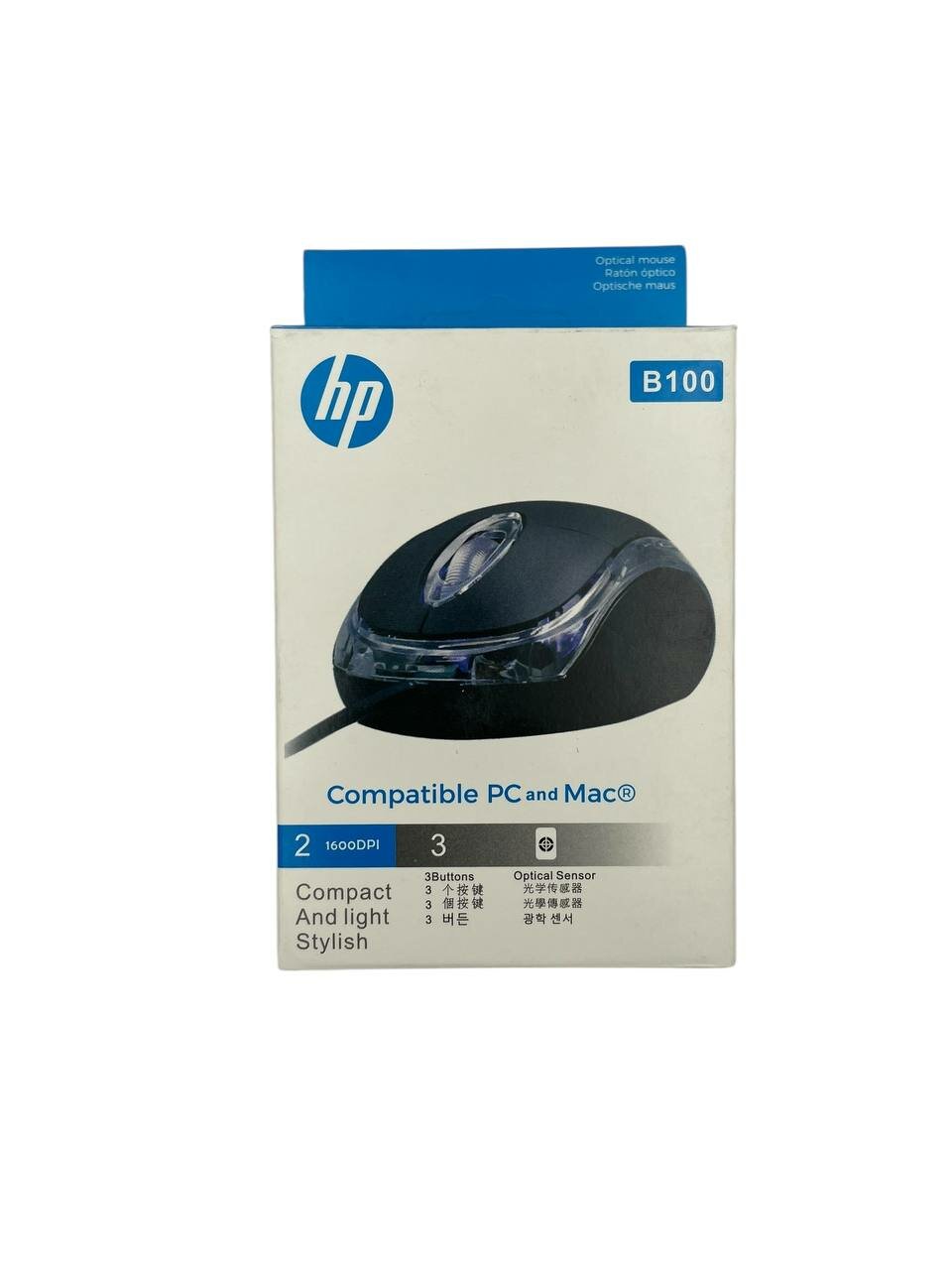 Мышь проводная компьютерная HP b100 mouse USB 1200dpi черная