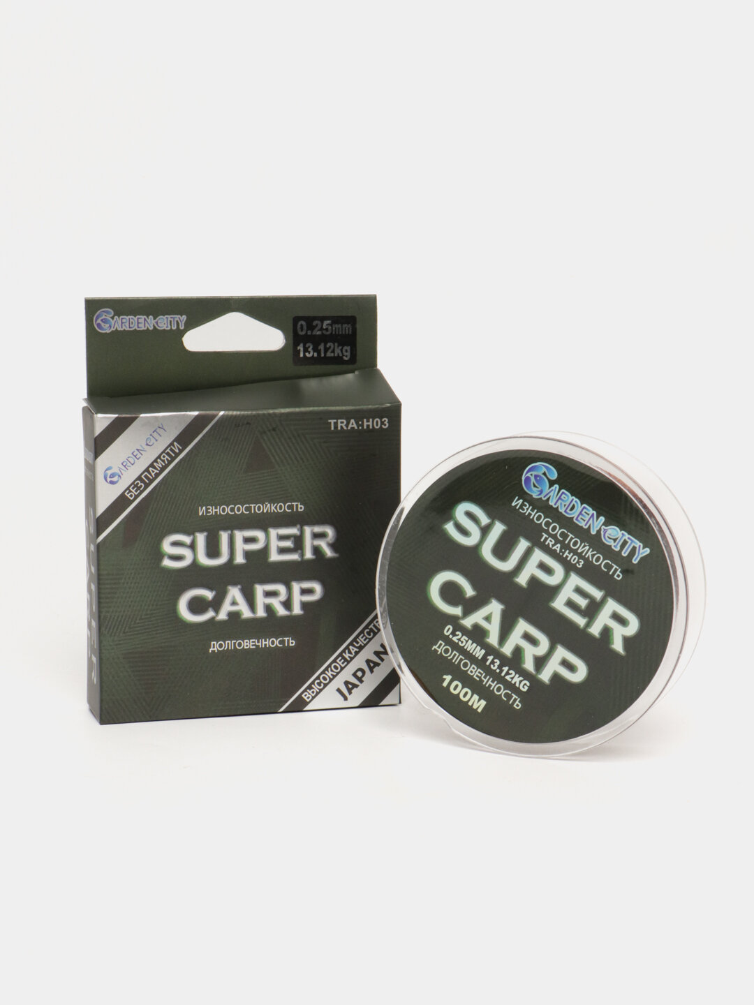 Леска SUPER CARP 0.20 мм, монофильная, цвет 1dark Green, внесезон, разрывная нагрузка 9.56 кг
