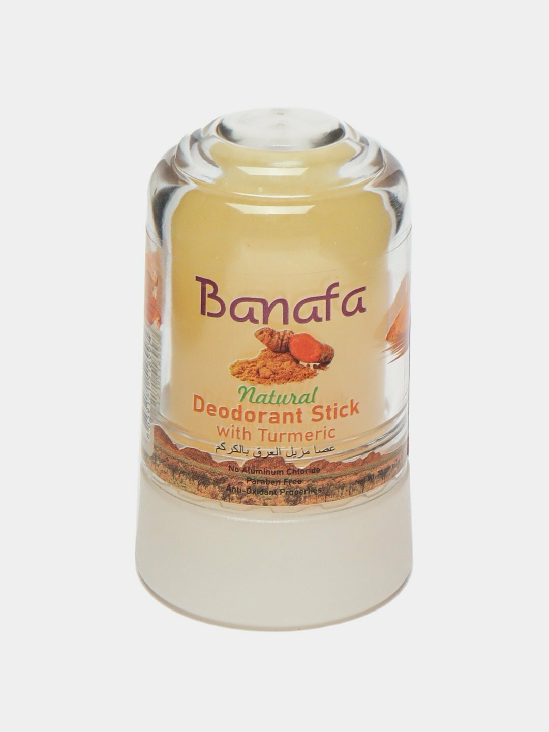Дезодорант BANAFA Turmeric, стик, из квасцов, с куркумой, 70 г — фото 1
