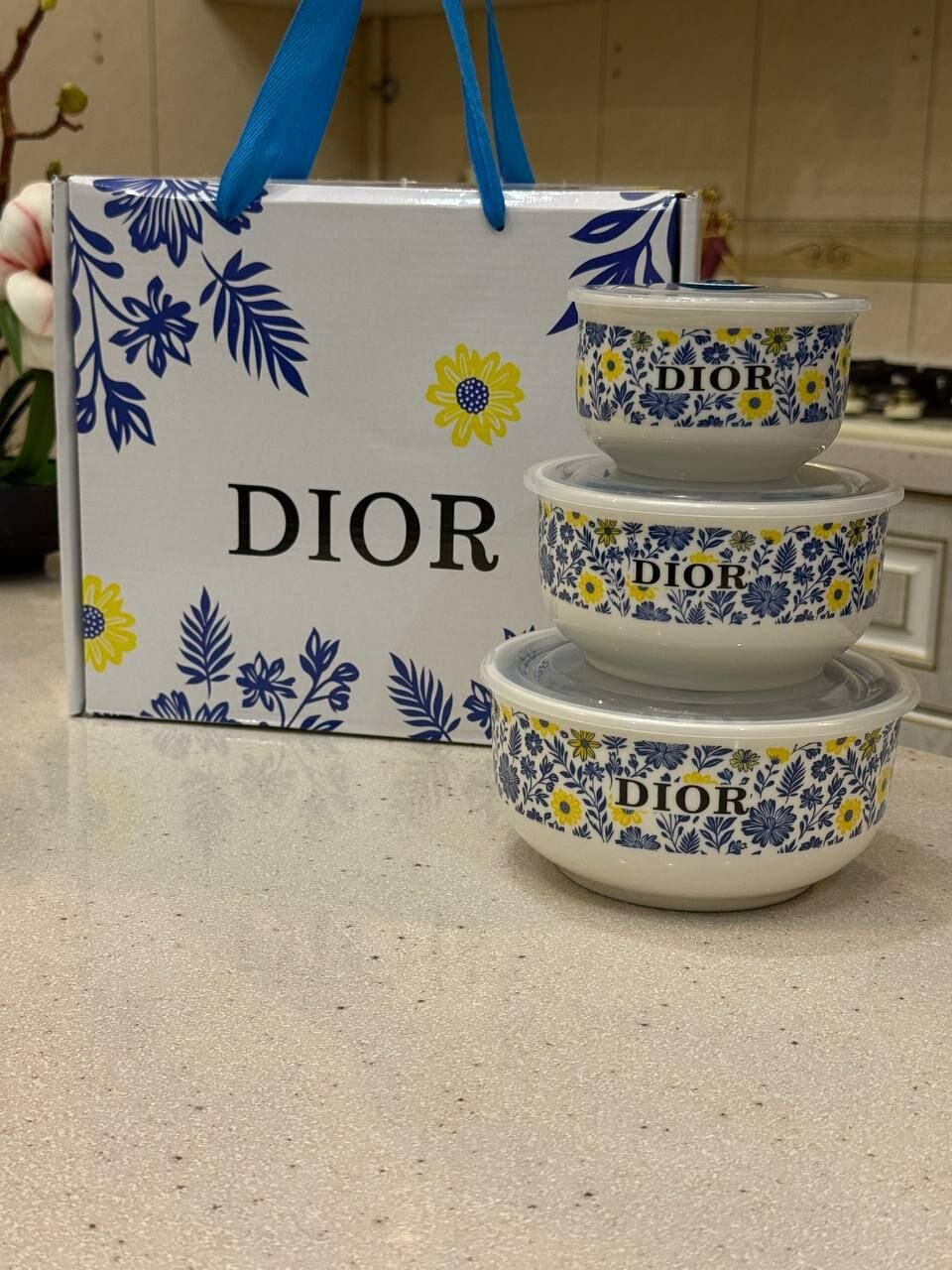 Набор фарфоровая посуда, Фарфоровый сервиз | Элегантная фарфоровая посуда для дома с подарочным пакетом (можно разогревать в микроволновой печи)