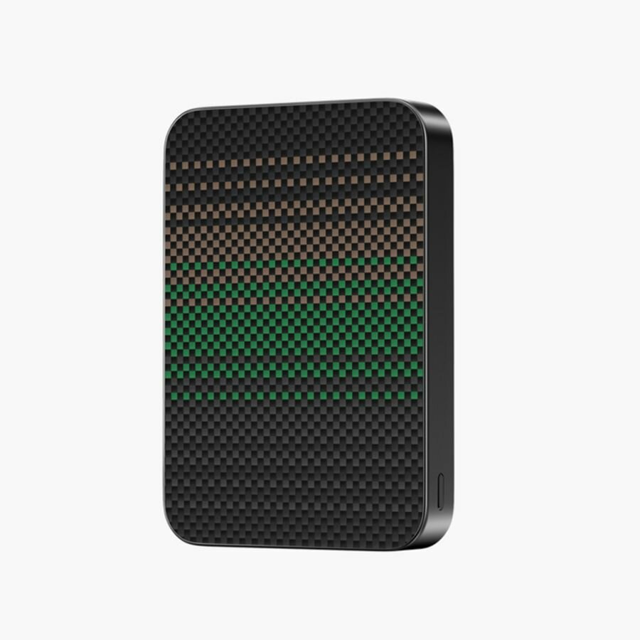 Внешний аккумулятор Brendy, 10 000 мАч, PD 20 Вт и QC 22,5 Вт, MagSafe 15 Вт, зеленый.