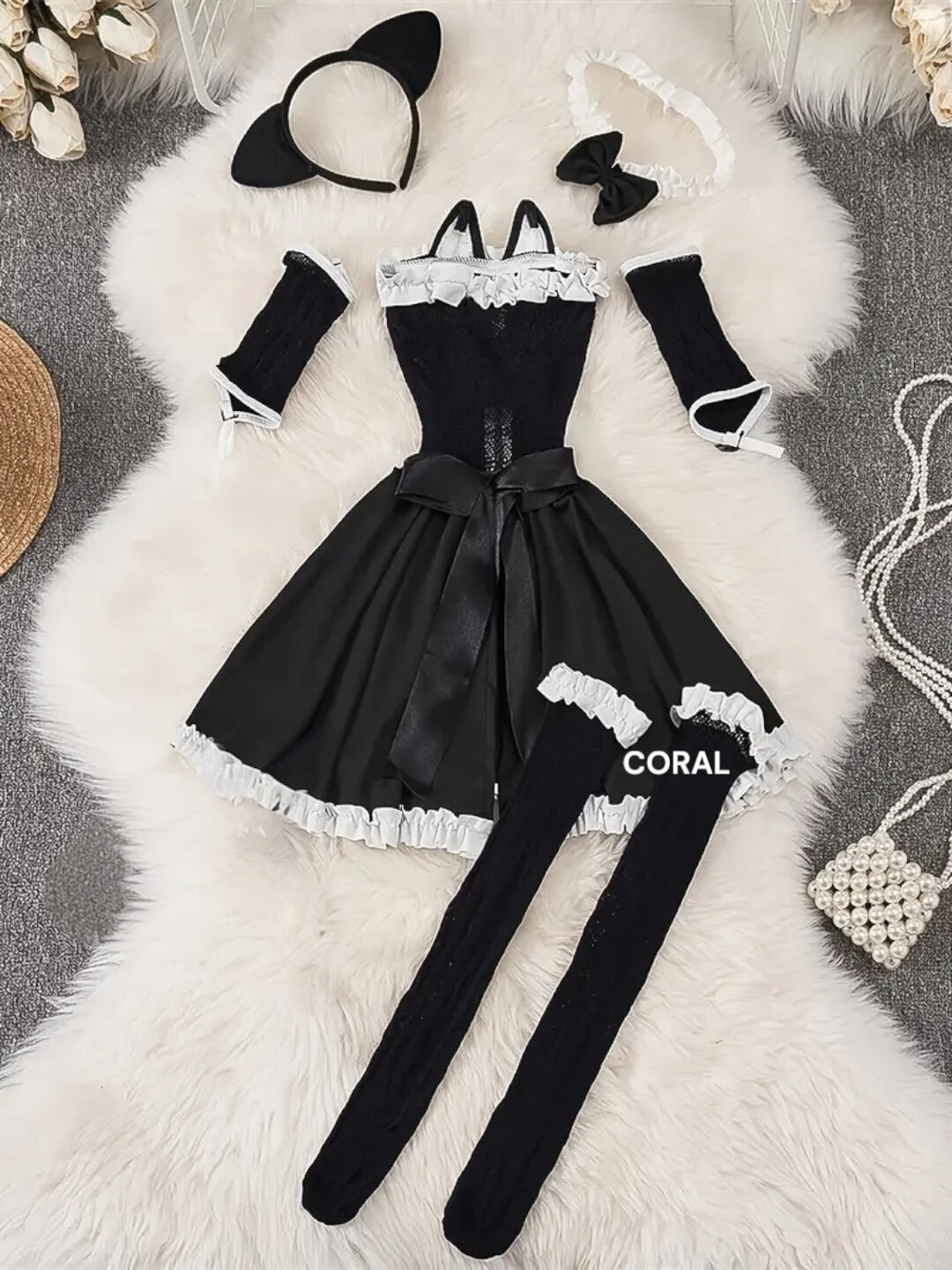 Пеньюар  новинка, размер стандарт, черный — фото 1