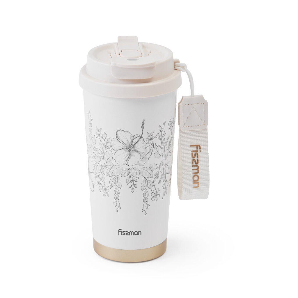 Термокружка с ремешком 520 мл из нержавеющей стали арт. 19784