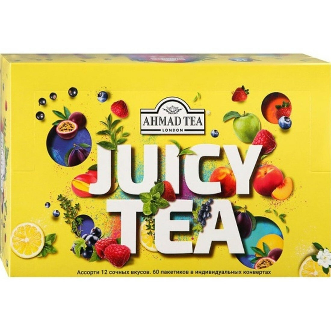 Чай Ahmad Tea "Джуси Ти", ассорти, 60 пакетиков