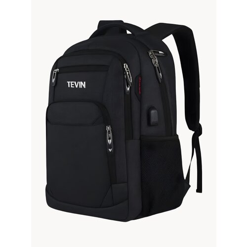 Рюкзак мужской женский черный спортивный, городской, повседневный TEVIN 31л