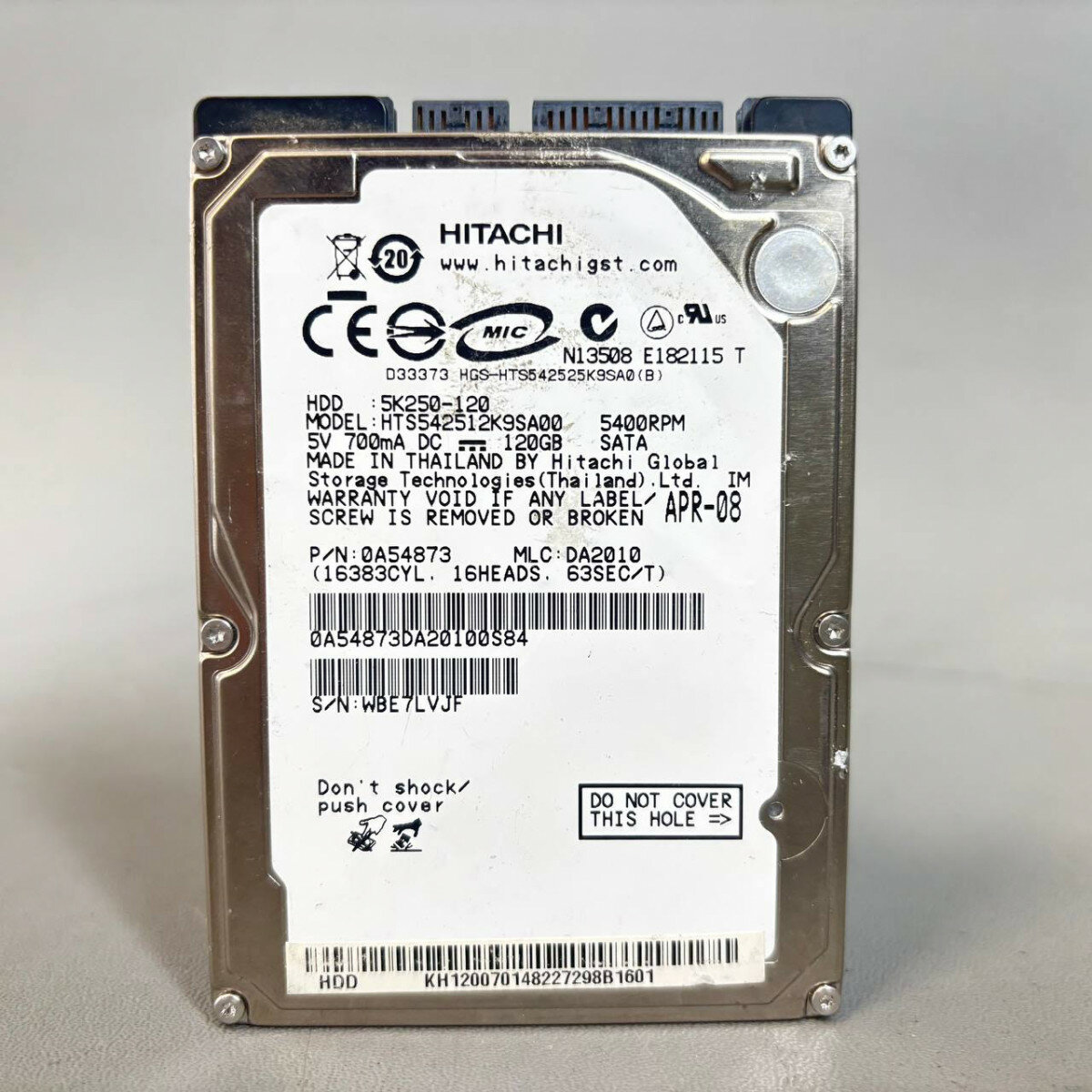 Жесткий Диск Hitachi HTS542512K9SA00 120Gb SATA 2,5" HDD