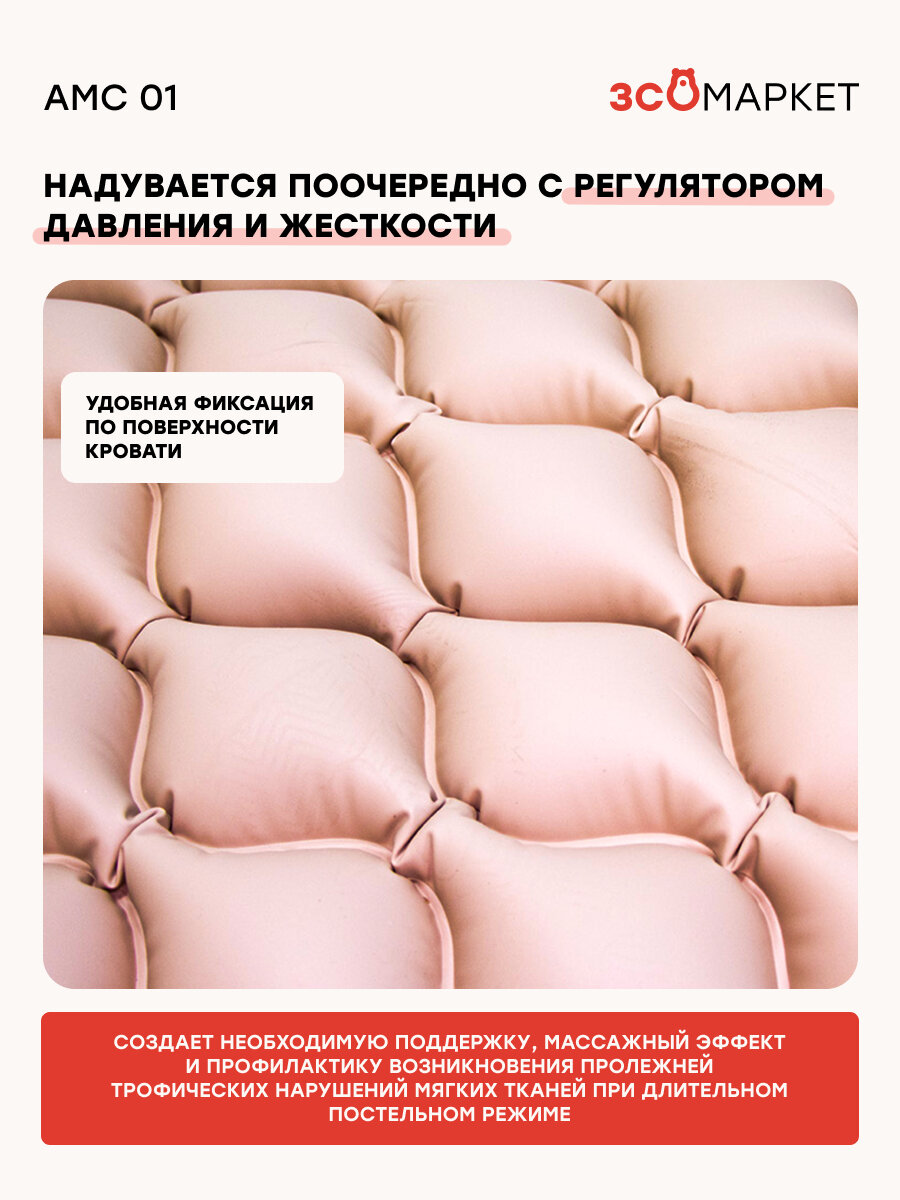 Изображение Противопролежневый матрас АМС01 с компрессором для лежачих больных