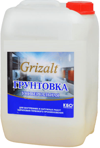 Грунтовка Универсальная Grizalt БС-321 10л Акриловая для Наружных и Внутренних Работ / Гризальт.