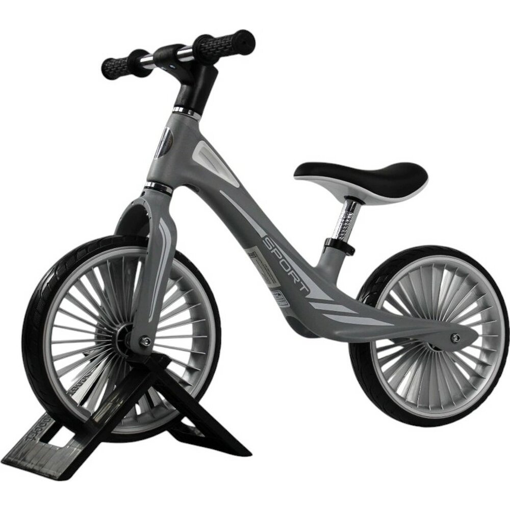 Детский беговел RiverToys (HB-007-12) (серый) 2+