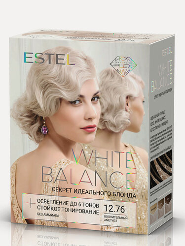 Изображение товара Набор для осветления и тонирования волос ESTEL White Balance 12.76 волнительный аметист 270+60+20 мл