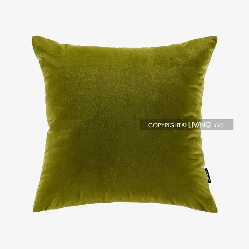 Бархатная подушка оливкового цвета 40x40cm Зеленый