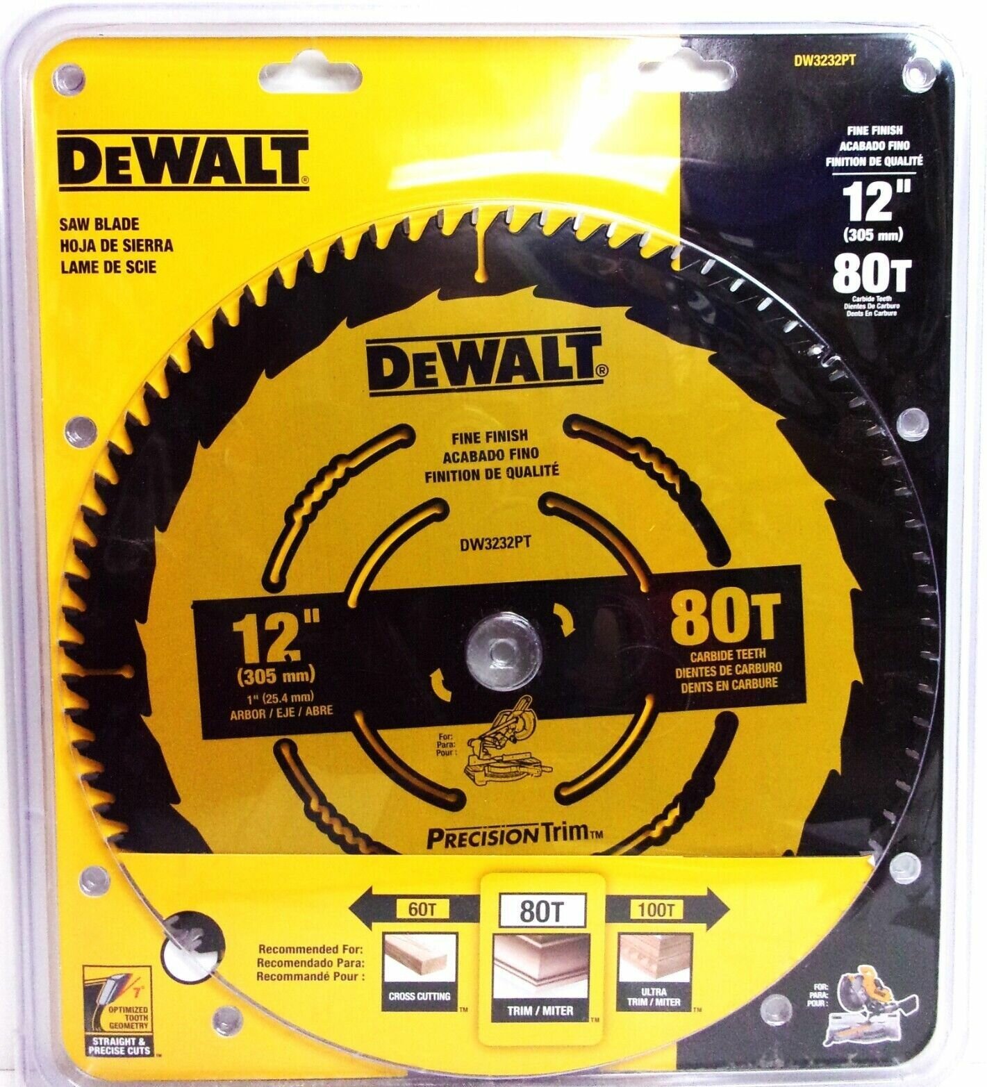 Пильный диск DEWALT DW3232PT 305х25,4 мм. 80 зуб.
