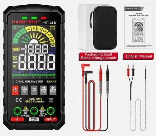 Изображение товара Мультиметр профессиональный HABOTEST HT126B с NCV. Гарантия 2 года. 16 функций