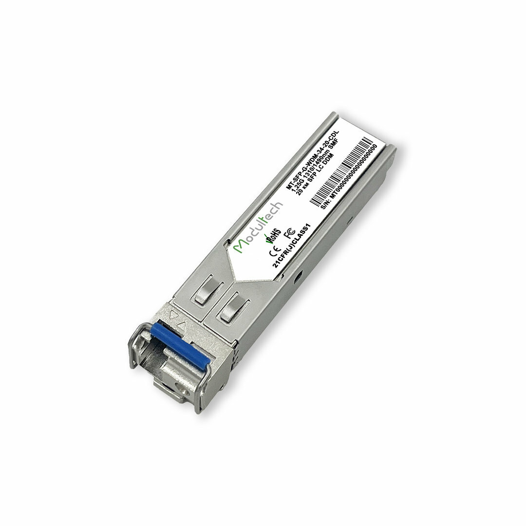 Модуль SFP WDM 1,25 Гбит/с, 20 км, 1310/1490 нм, SMF, LC
