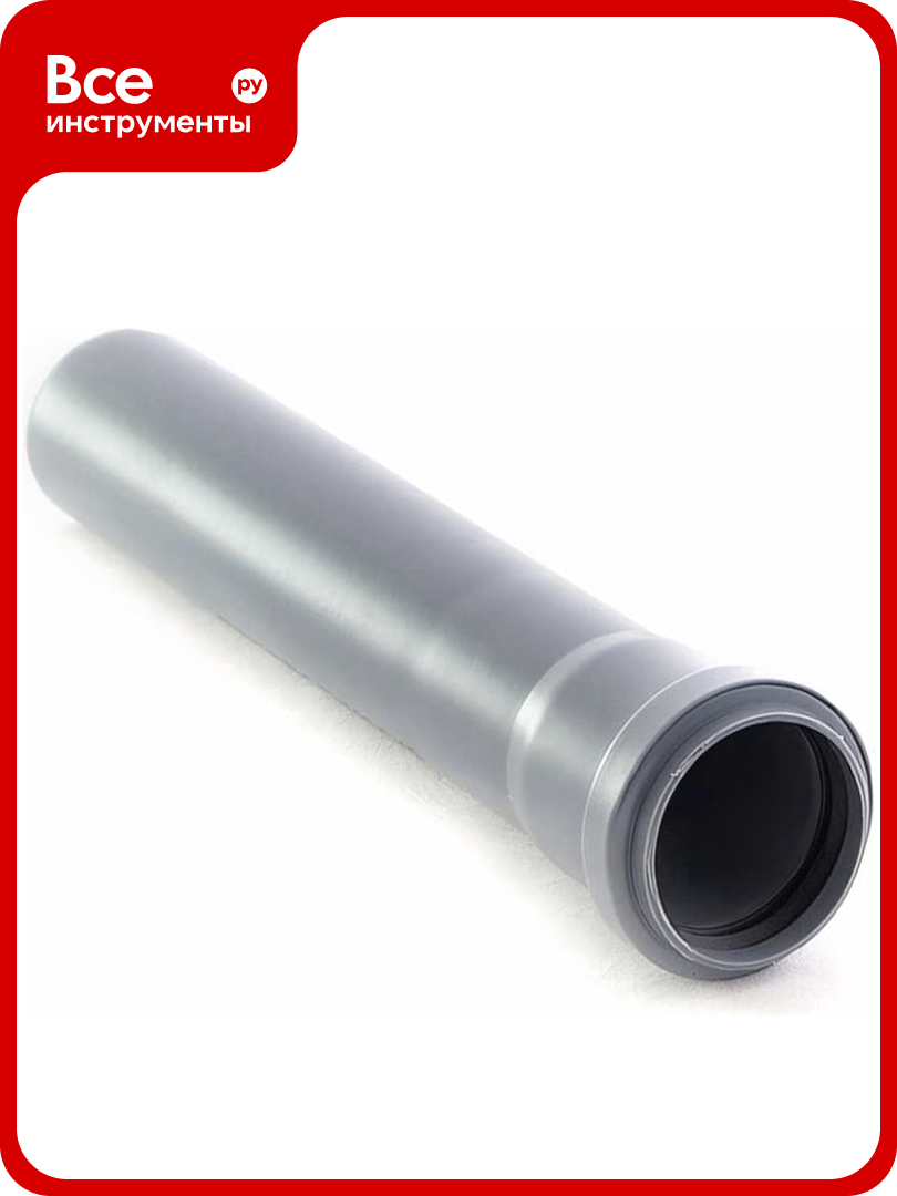 Труба RTP ВК ПП 75x1.9x1000 серый 31711