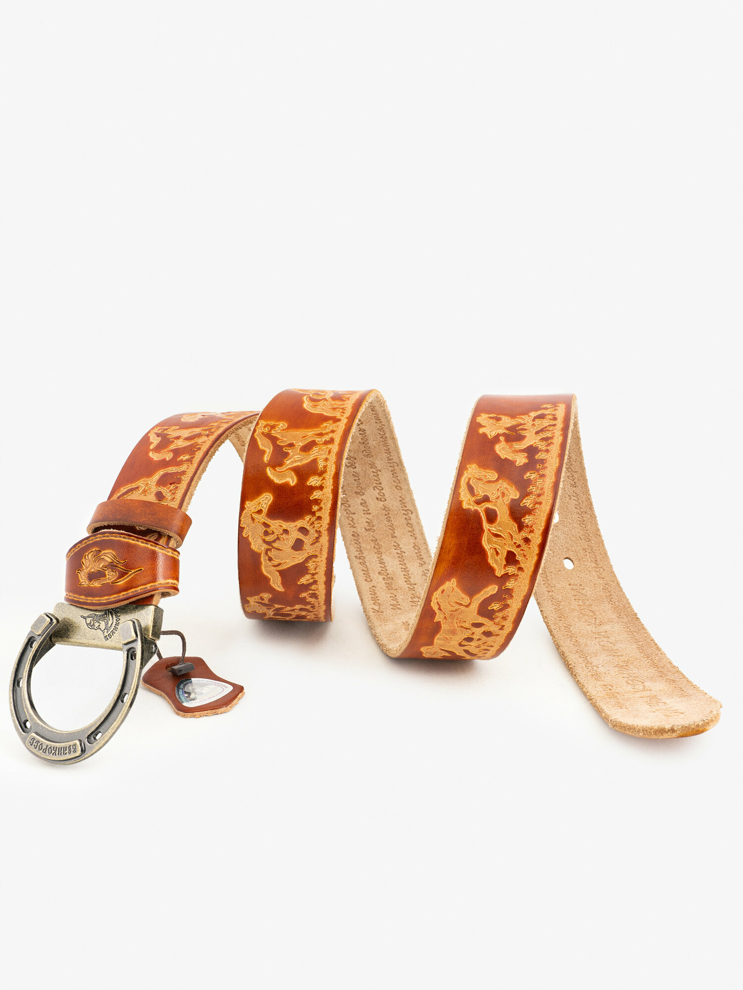 Ремень Великоросс для мужчин, размер 110, охра — фото 1