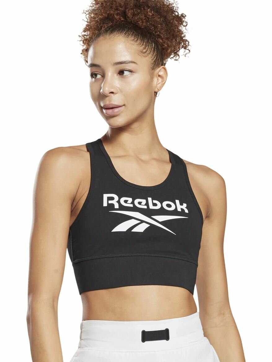 Топ Reebok Identity Sports Bra W, 1 шт., размер XS, черный