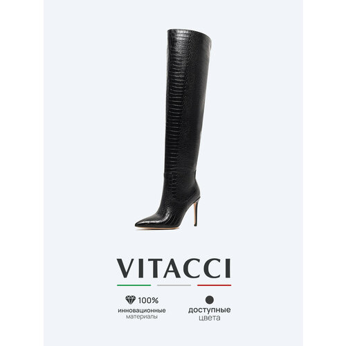 фото Ботфорты vitacci, размер 36, черный