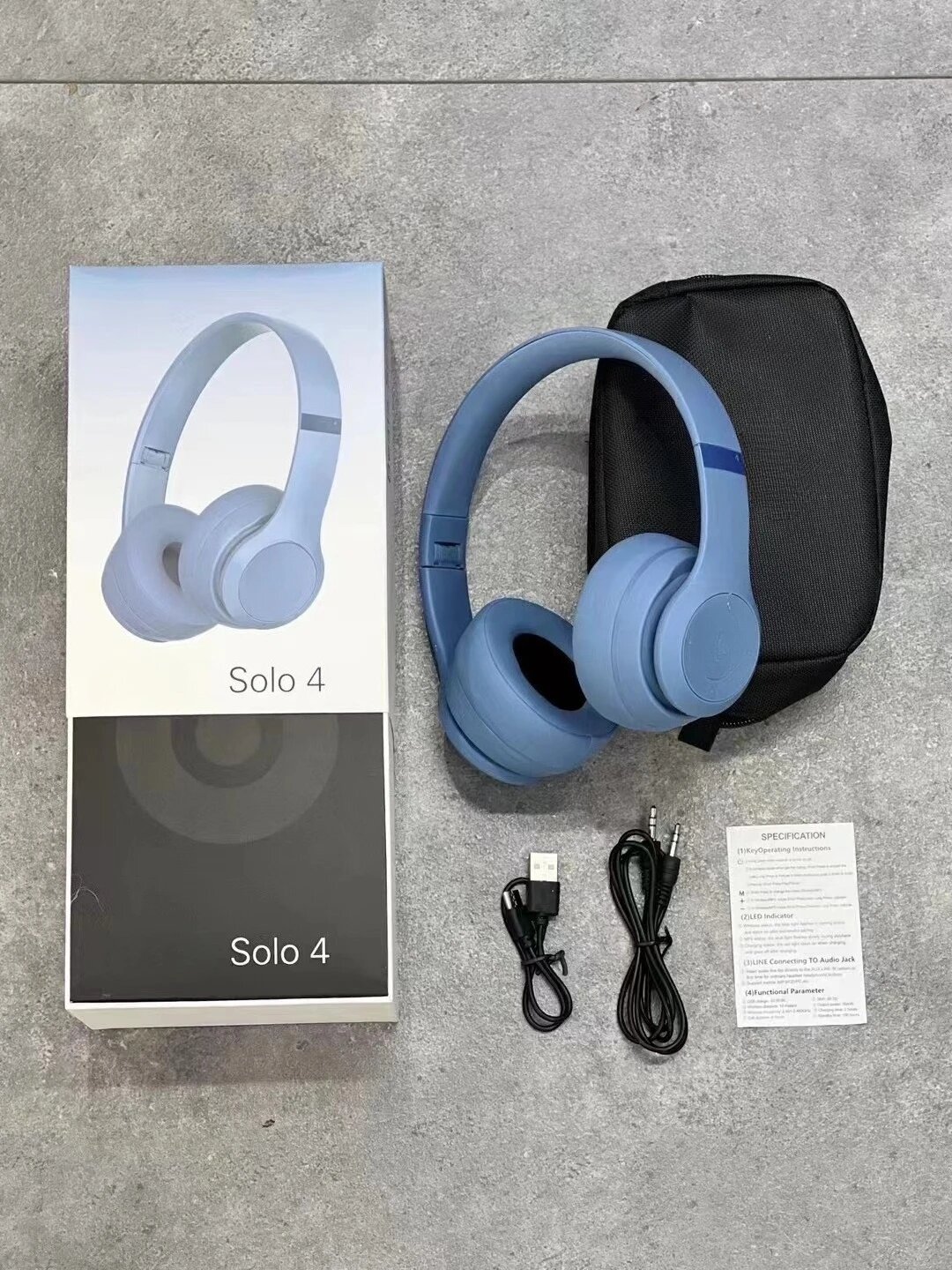 JYL Беспроводные наушники SCU-Solo 4 с 3D-хлопковым оголовьем и чехлом
