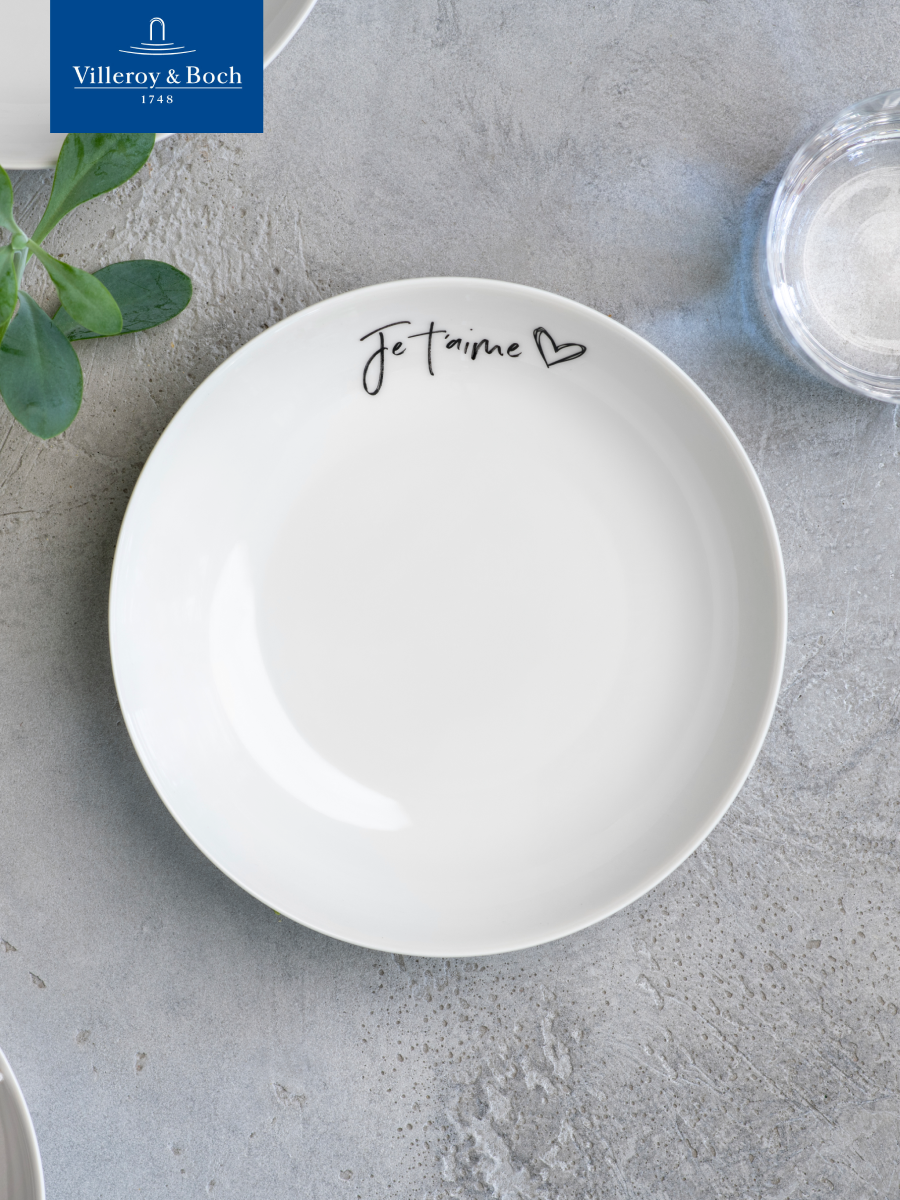 Тарелка глубокая 18 см, 370 мл, Je t'aime/Я люблю тебя, Statement, Villeroy & Boch, Премиум-Фарфор