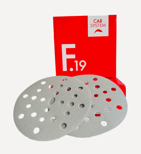 Изображение товара Круг шлифовальный F19 Carsystem, D-150 мм, P 400 на липучке, 25 отверстий, на полимерной пленке (уп. 50 шт.)