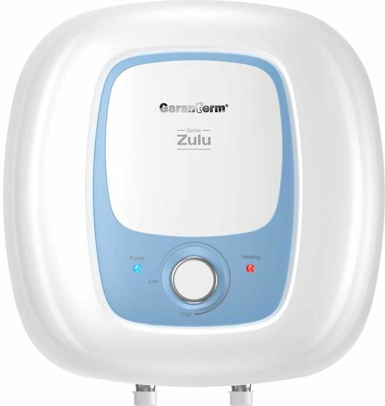 GARANTERM Водонагреватель накопительный электрический Zulu 10 O, 10 л, белый/голубой