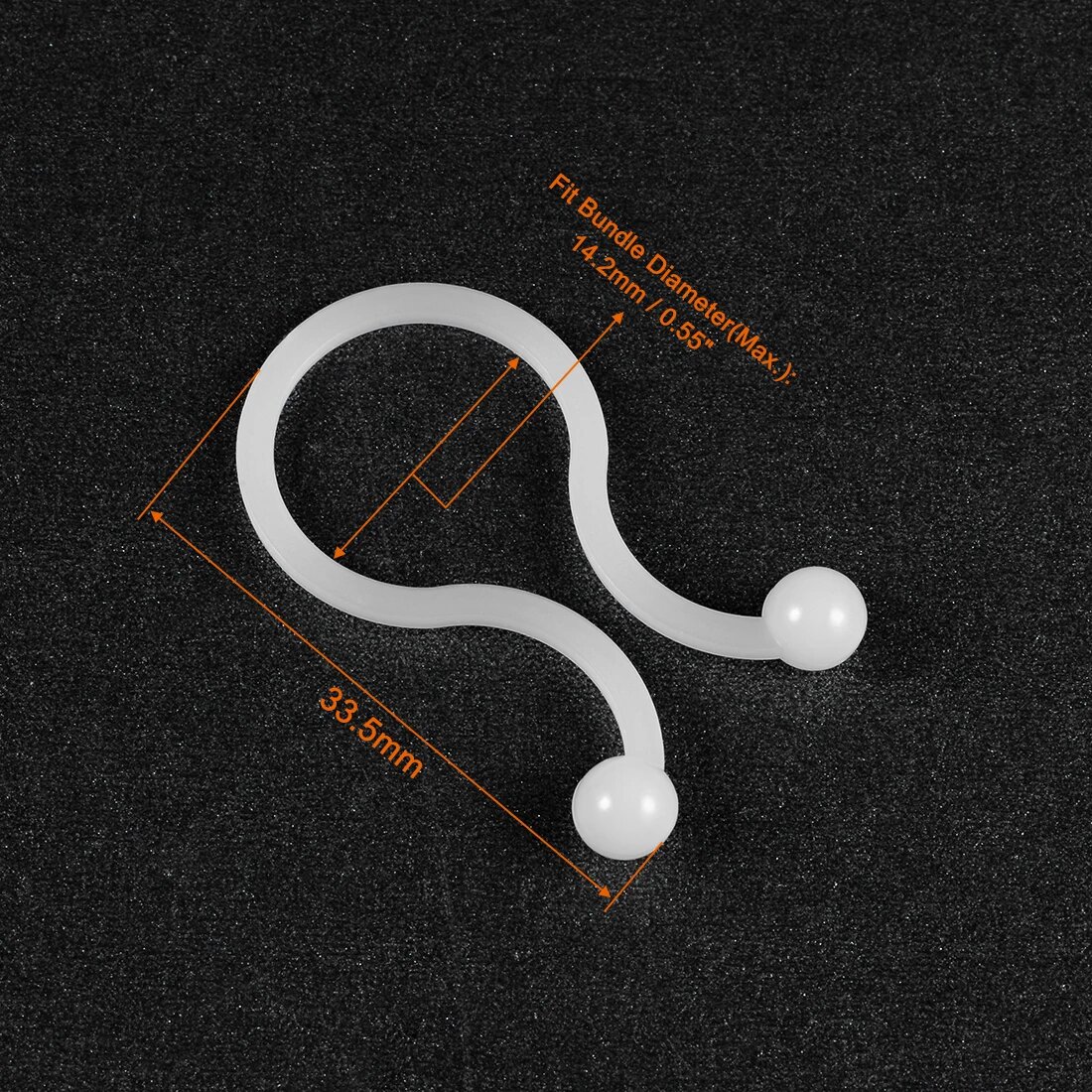 200 шт белые кабельные стяжки с поворотным замком U-образный пластиковый нейлоновый фиксатор PA66 держатель настольной линии крепежный зажим для электрических проводов 14.2mm Dia