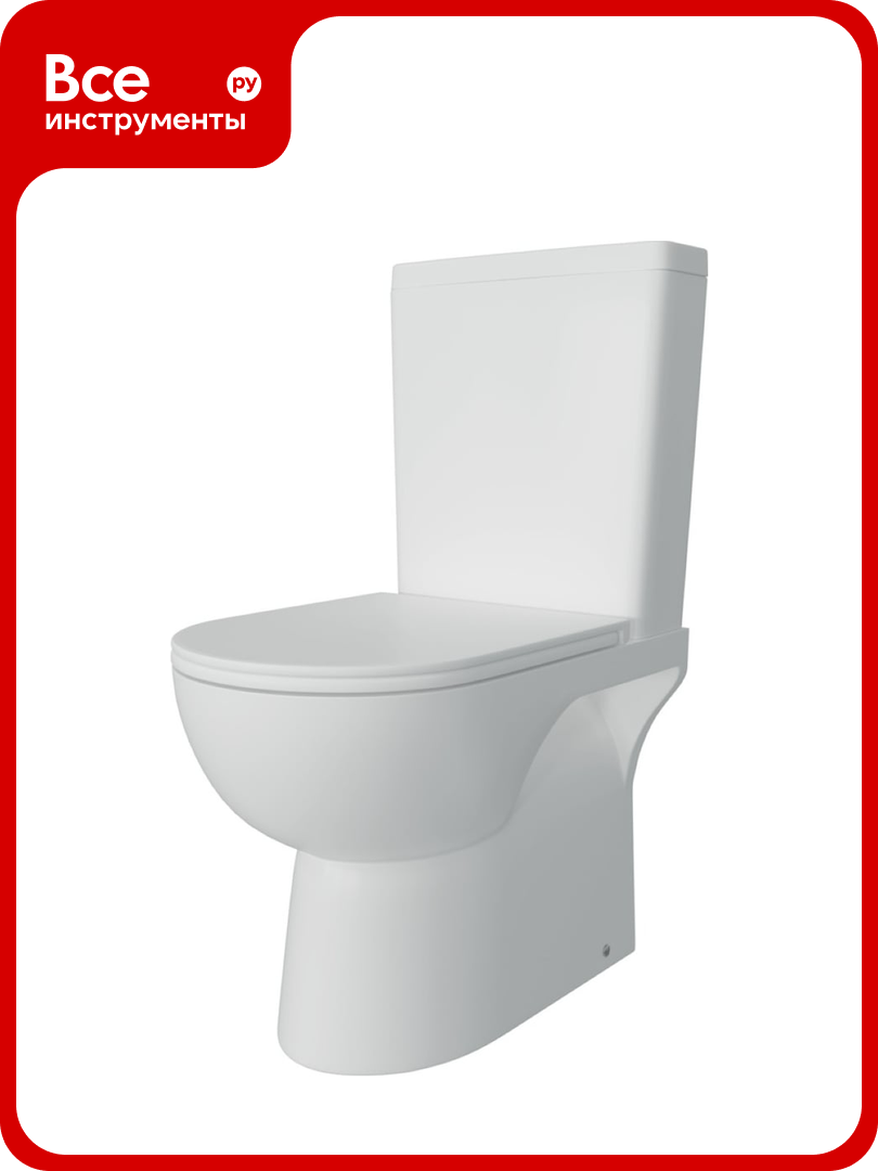 Унитаз напольный Teymi Aina безободковый сиденье микролифт T40205 ЦБ-00269470