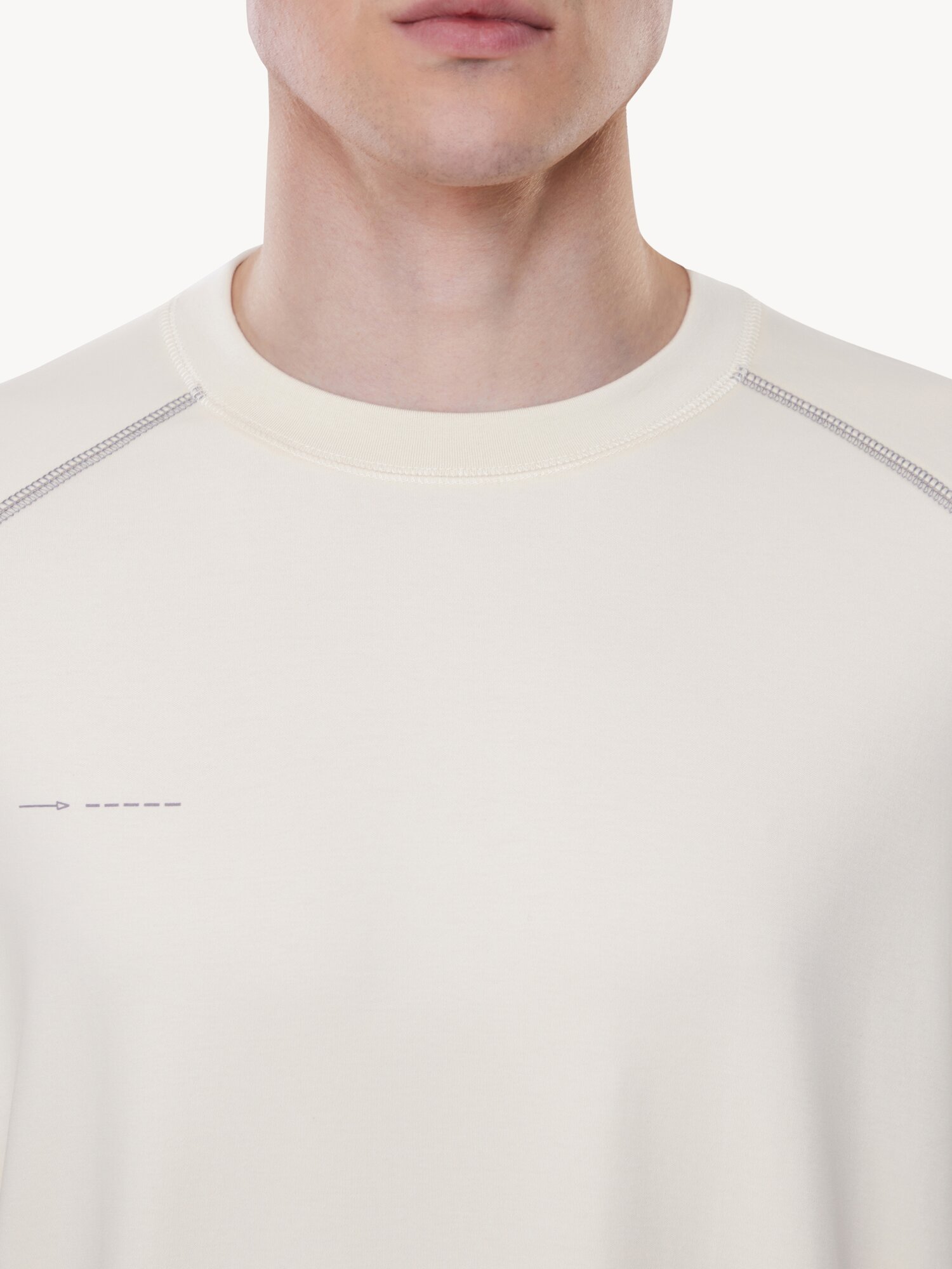 Лонгслив MUTED с асимметричными швами, размер 2XL-3XL, , молочный — фото 1