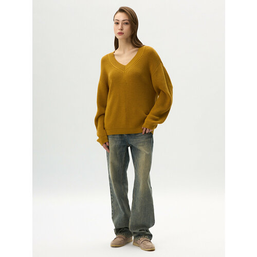фото Пуловер eleganzza, размер 46, , бежевый