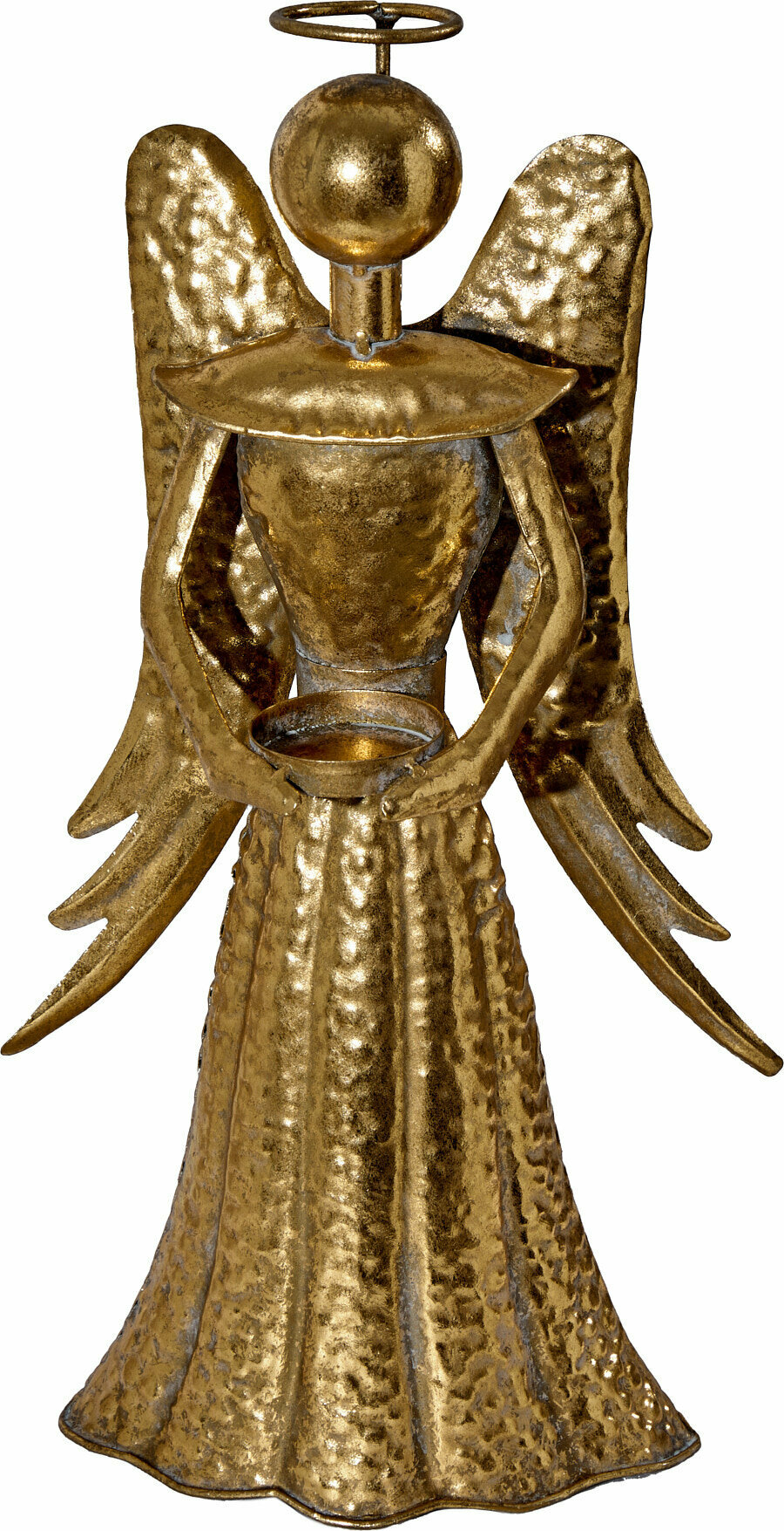 Подсвечник Glasar "Ангел", для чайных свечей, 22x11x41 см, железо, искусственное состаривание