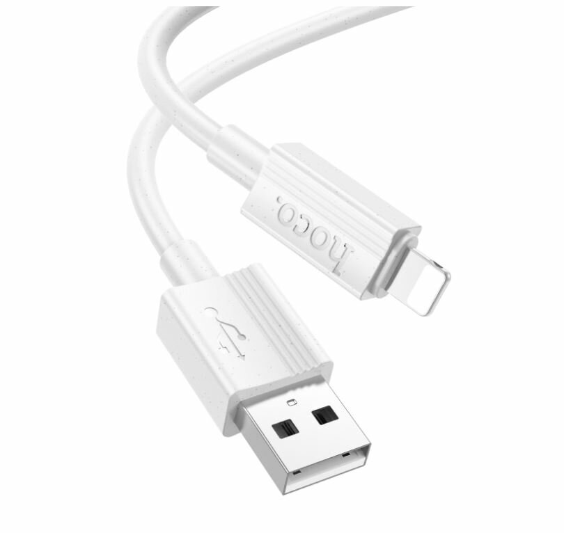 Кабель USB - 8 pin HOCO X107 Favor 1.0м 2.4A белый