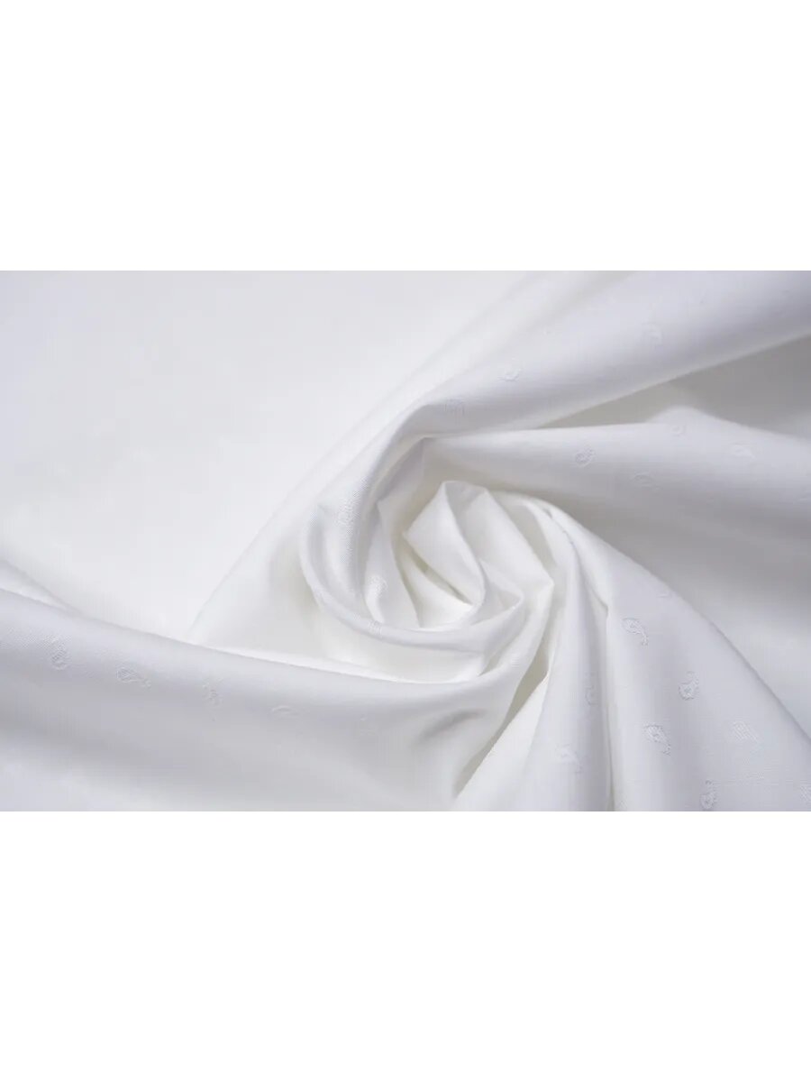 Ткань Хлопок Cancl белый жаккардовый