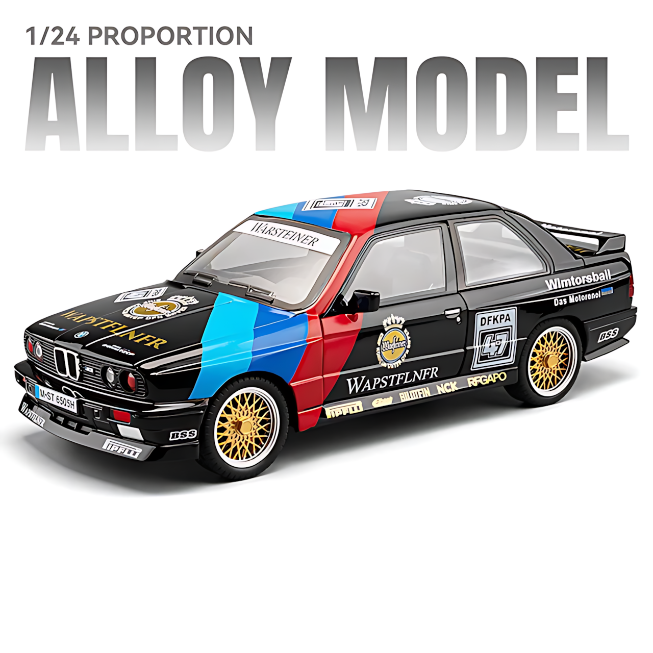 Машинка-игрушка Che Zhi BMW M3 E30 Sport Car, открывающиеся двери, реалистичный дизайн